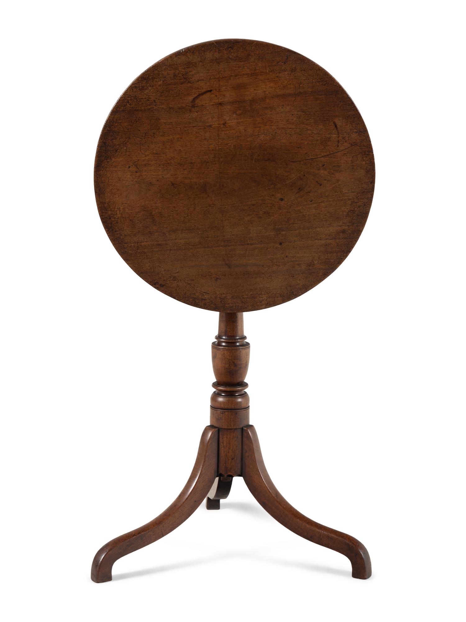 An English Mahogany Tilt-Top Tea Table
