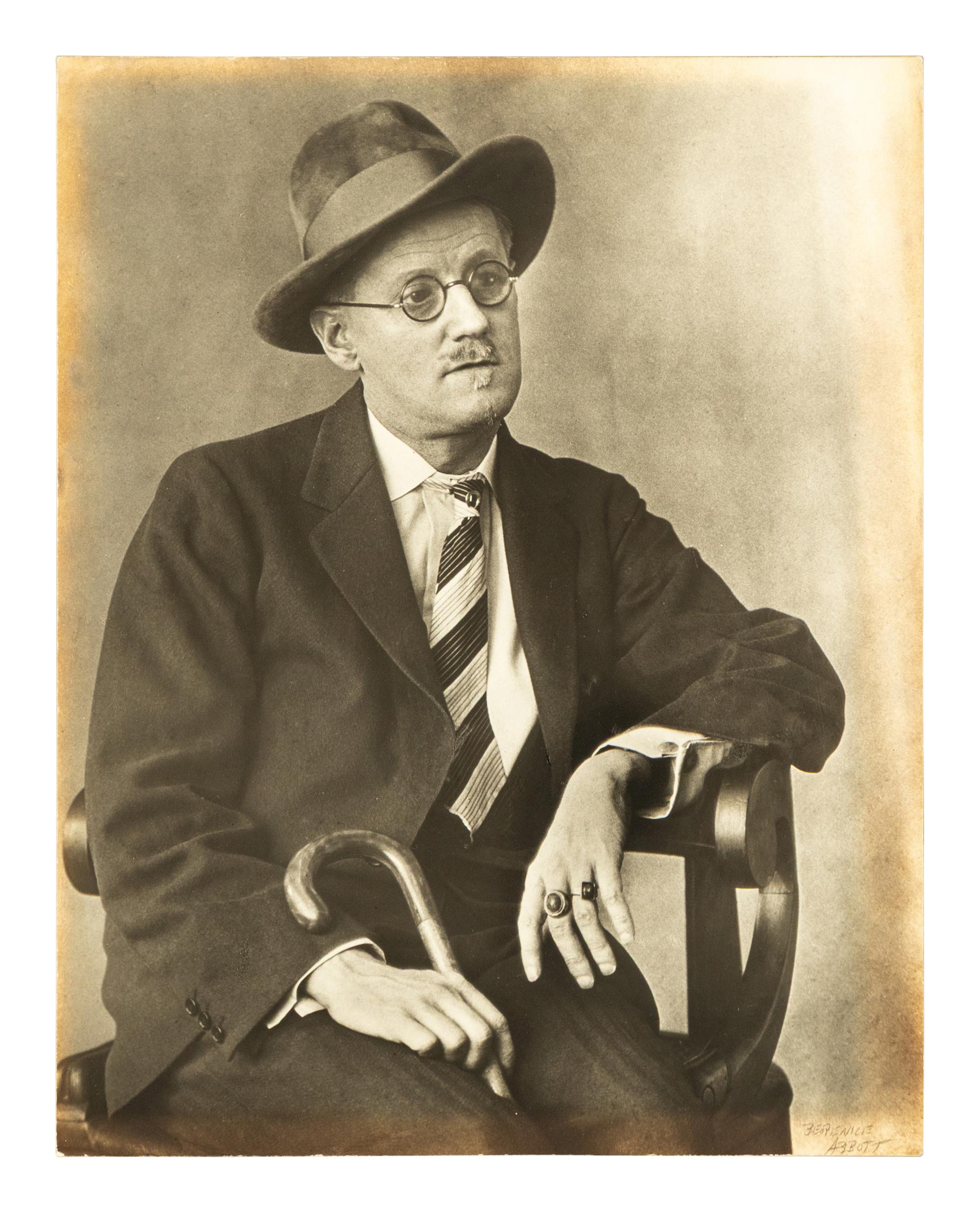 [JOYCE, James (1882-1941)]. ABBOTT, Berenice (1898-1991), photographer. Photograph of James Joyce . C 1928; reprinted 1982.