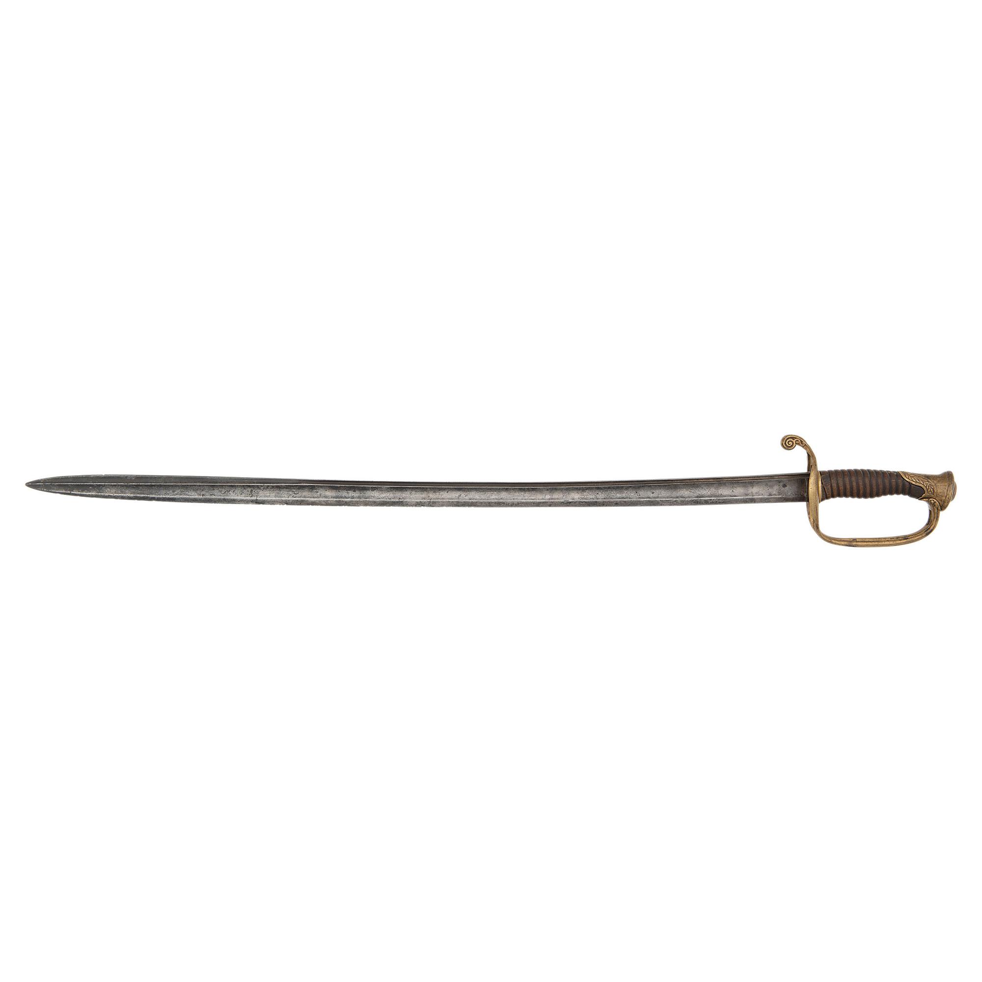French Import Foot Officers Sword Etched to Lt. Col. John C. Black - 37th Illinois Infantry and Congressional Medal of Honor Recipient