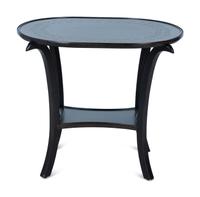A Black-Painted Wood Side Table Decorated with Turtles — 20TH CENTURY
