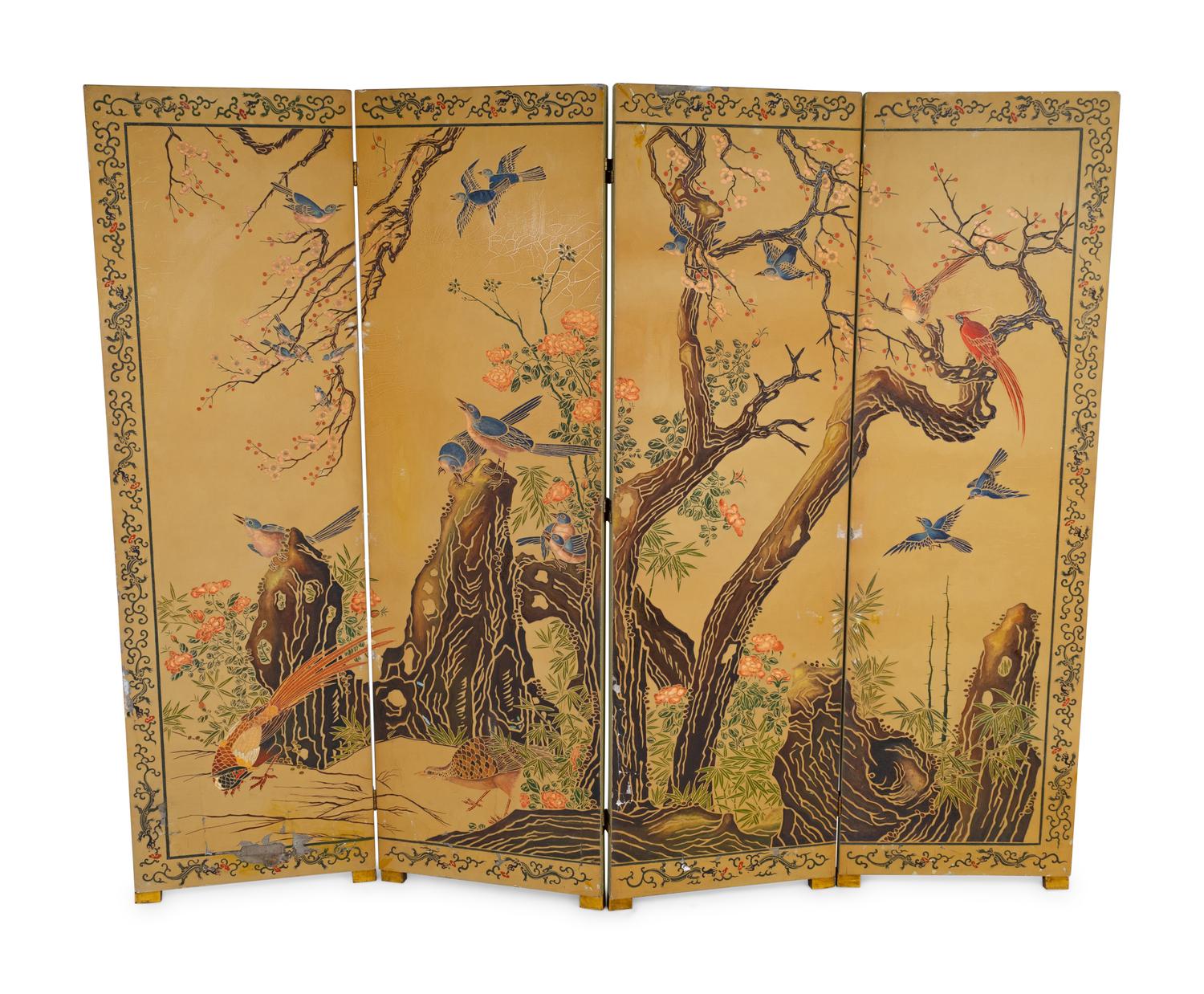 A Chinese Four-Panel Screen