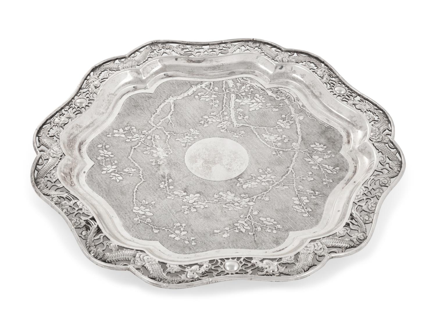 A Chinese Export Silver Salver