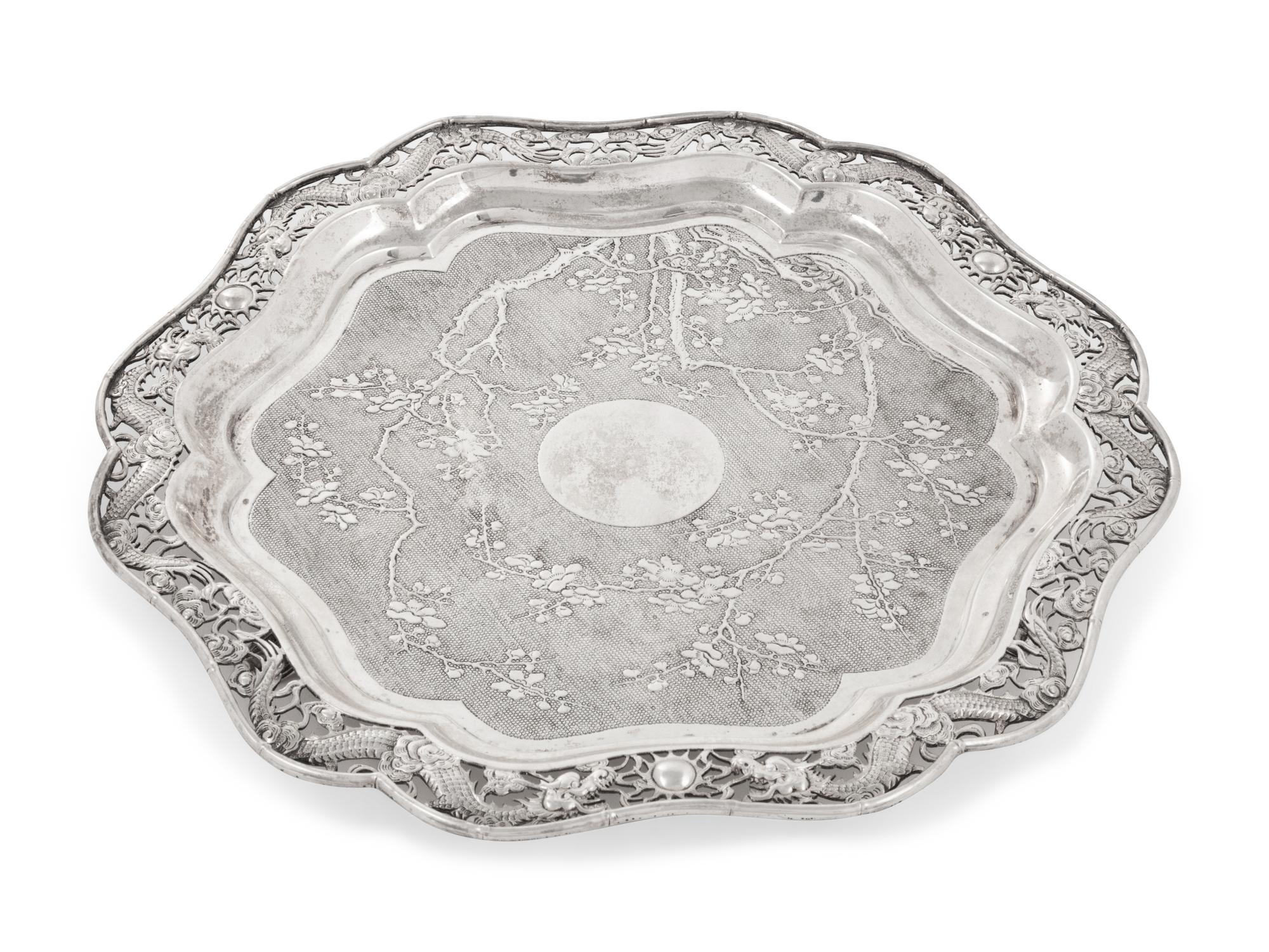 A Chinese Export Silver Salver