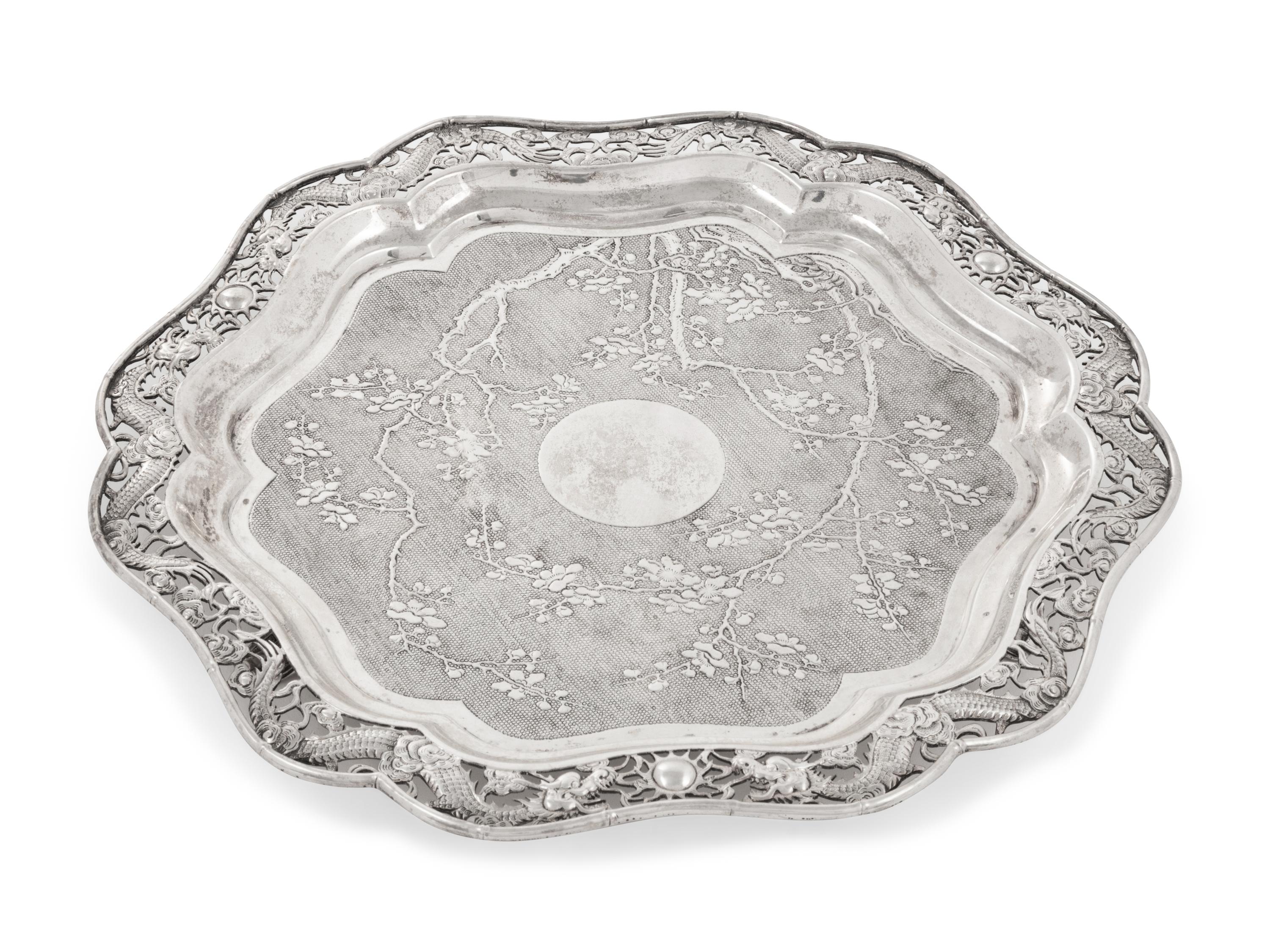 A Chinese Export Silver Salver