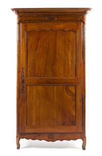 A Louis Philippe Walnut Armoire Height 79 1/8 x width 45 1/4 x depth 25 inches. — MID-19TH CENTURY