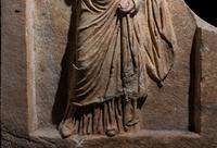 A Roman Marble Funerary Relief Fragment