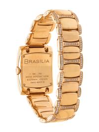 EBEL, 18K YELLOW GOLD AND DIAMOND 'BRASILIA' WRISTWATCH