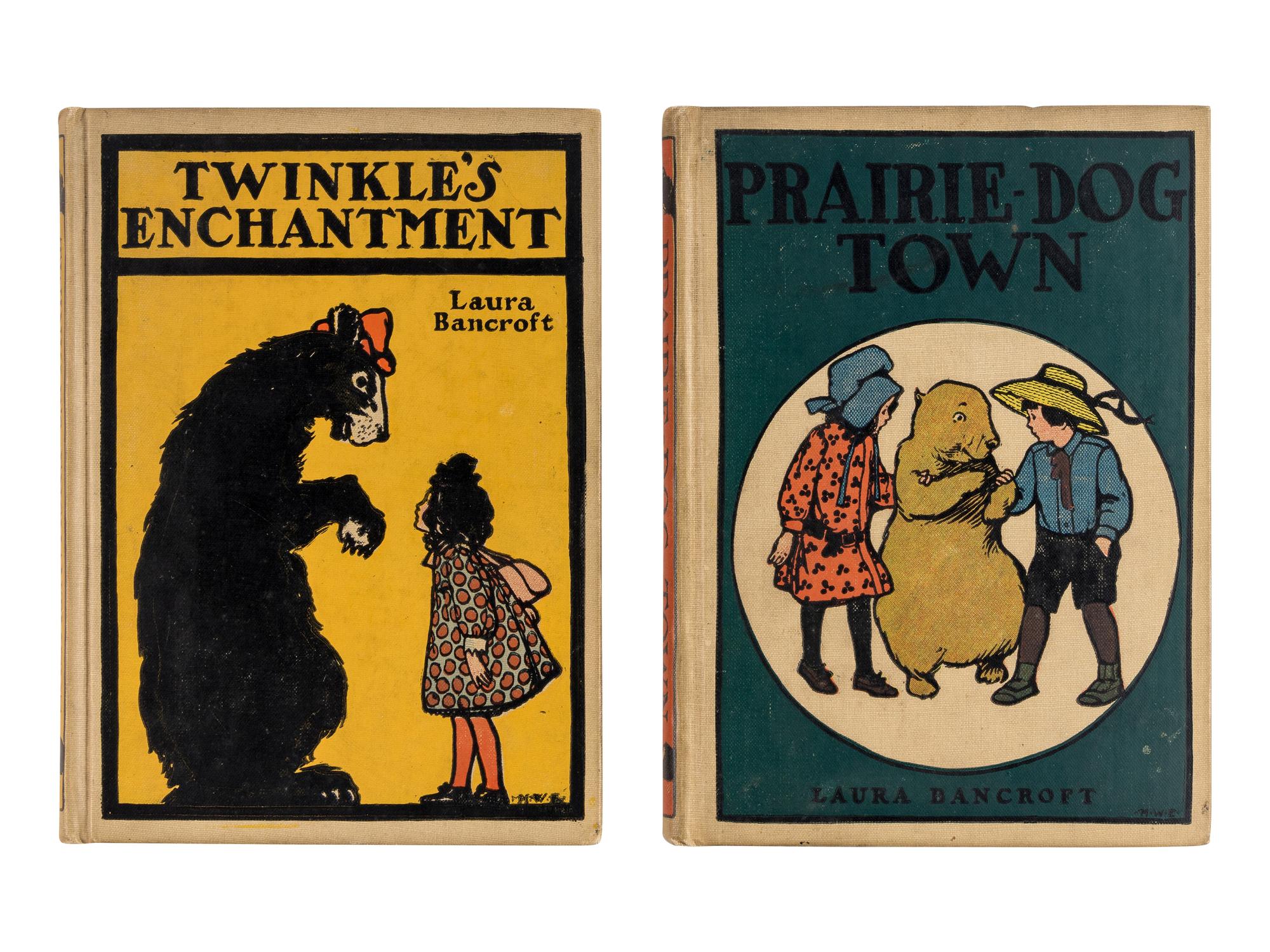 [CHILDREN'S BOOKS]. BAUM, L. Frank ("Laura Bancroft") (1856-1919). [The Twinkle Tales Series:] Mr. Woodchuck -- Bandit Jim Crow -- Prairie-Dog Town -- Prince Mud-Turtle -- Sugar-Loaf Mountain -- Twinkle's Enchantment . Chicago: Reilly & Britton Co., 1906.