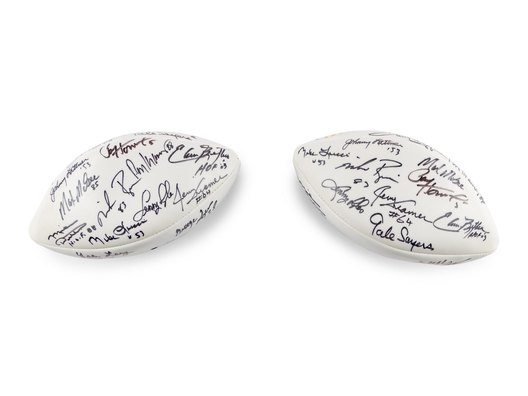 A Group of Multi Signed Paul Hornung Celebrity Golf Tournament Autograph Footballs From the Collection of Mike Ditka