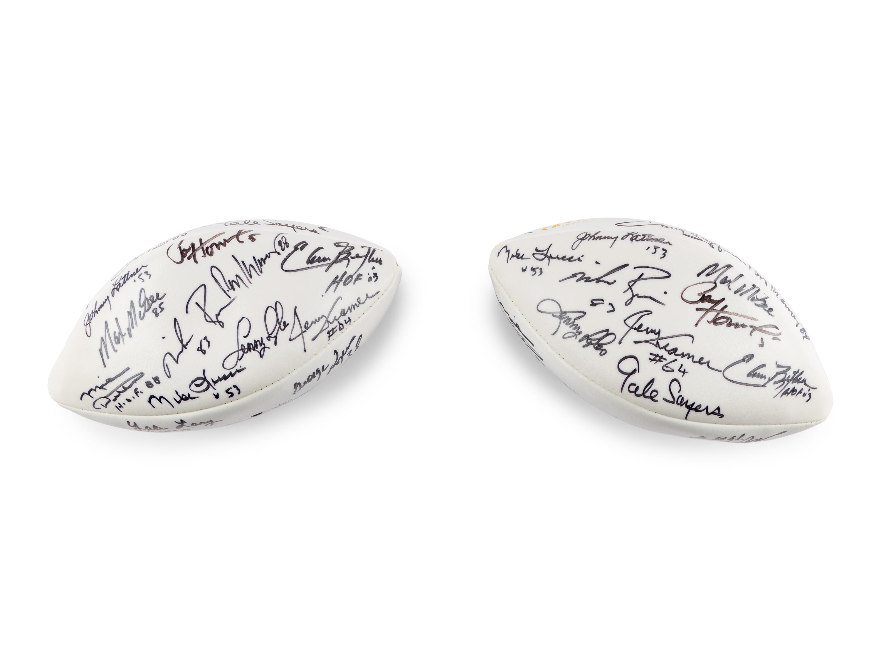 A Group of Multi Signed Paul Hornung Celebrity Golf Tournament Autograph Footballs From the Collection of Mike Ditka