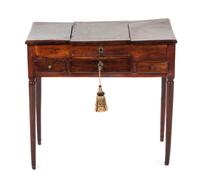 A Louis XVI Mahogany Poudreuse Height 27 1/2 x width 29 x depth 16 3/4 inches. — LATE 18TH/EARLY 19TH CENTURY