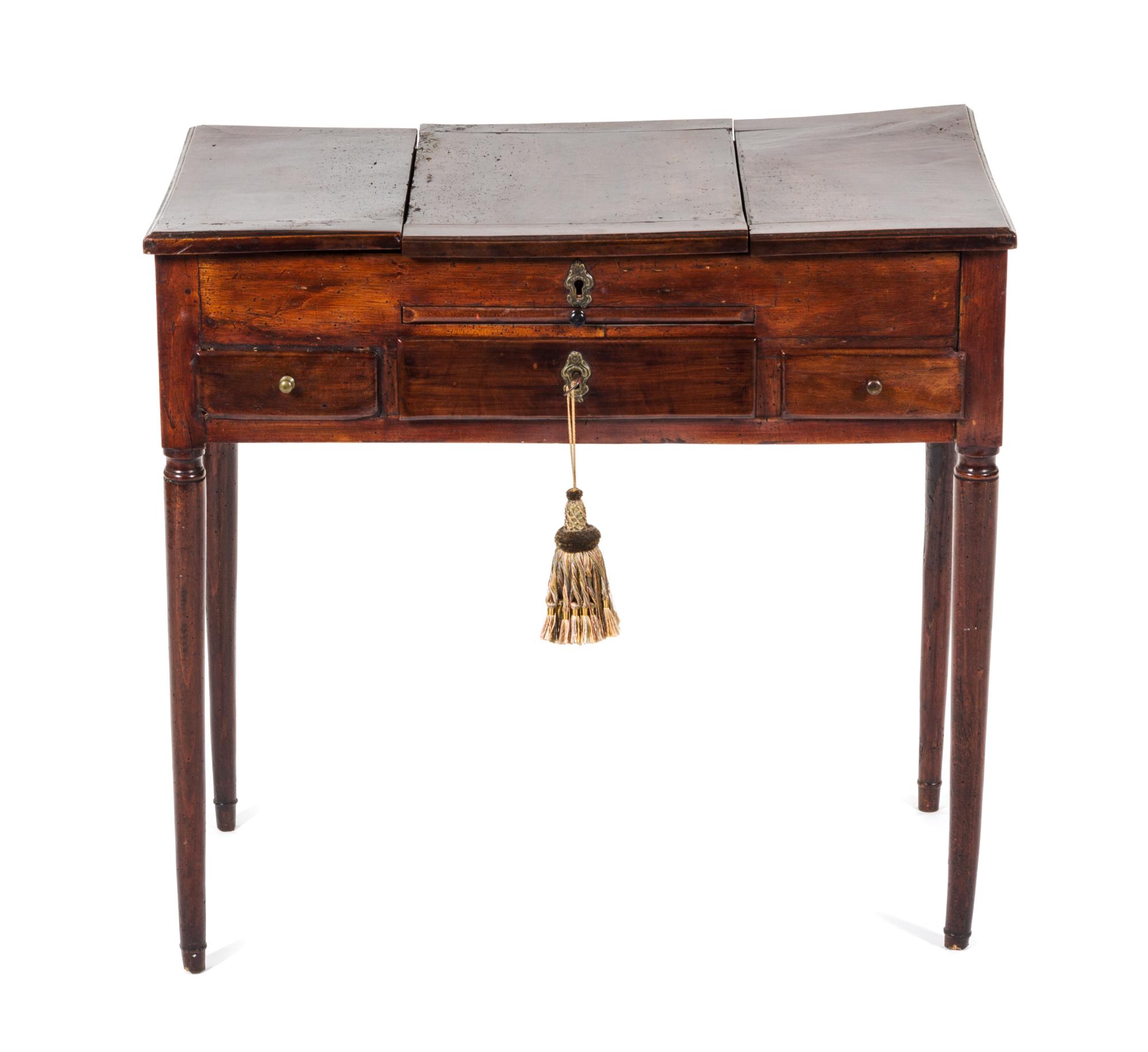 A Louis XVI Mahogany Poudreuse Height 27 1/2 x width 29 x depth 16 3/4 inches. — LATE 18TH/EARLY 19TH CENTURY