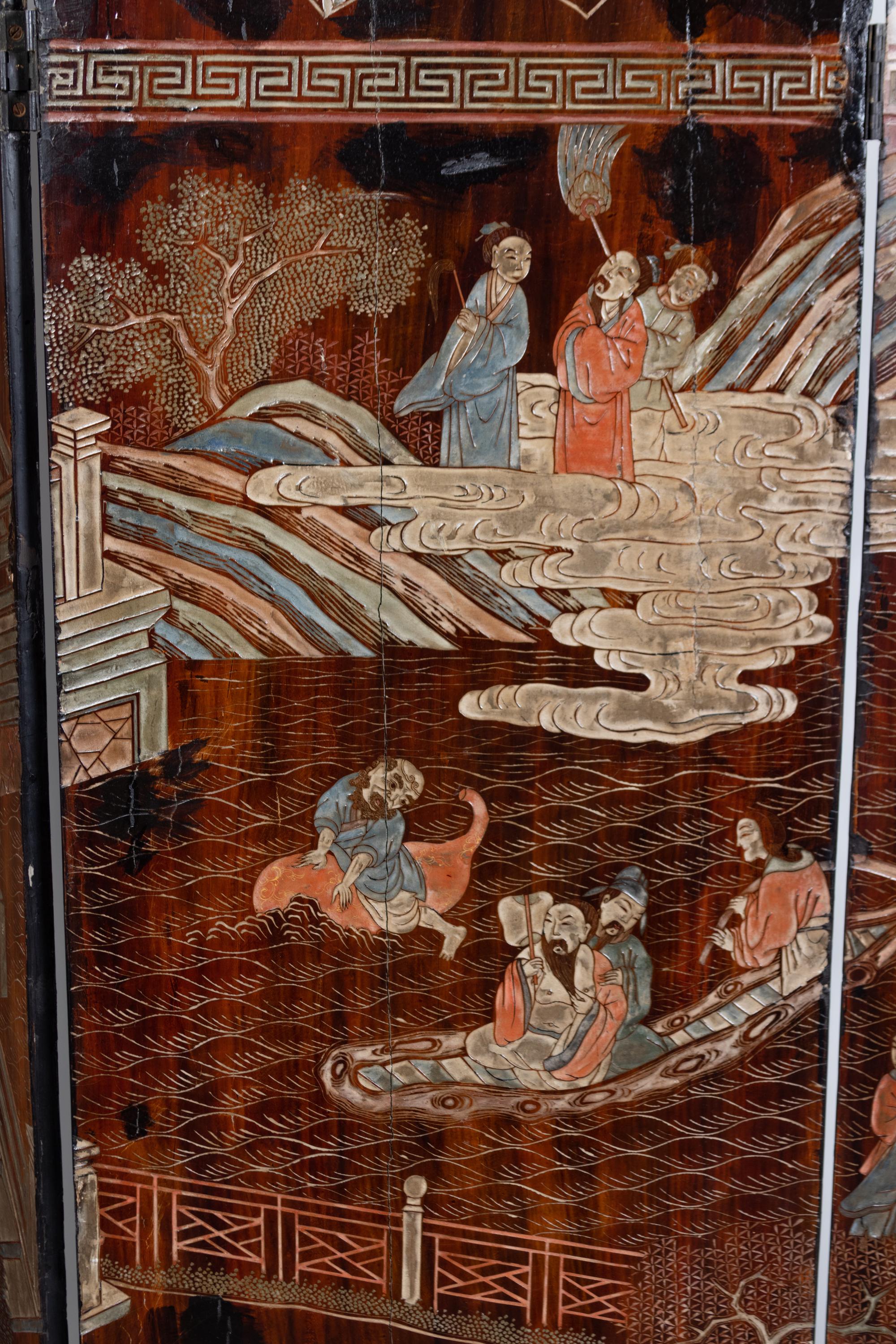 A Chinese Five-Panel Coromandel Screen