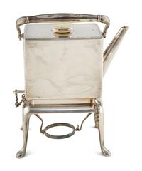 A Russian Silver Teapot on Stand