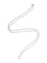 WHITE GOLD AND DIAMOND STATION NECKLACE