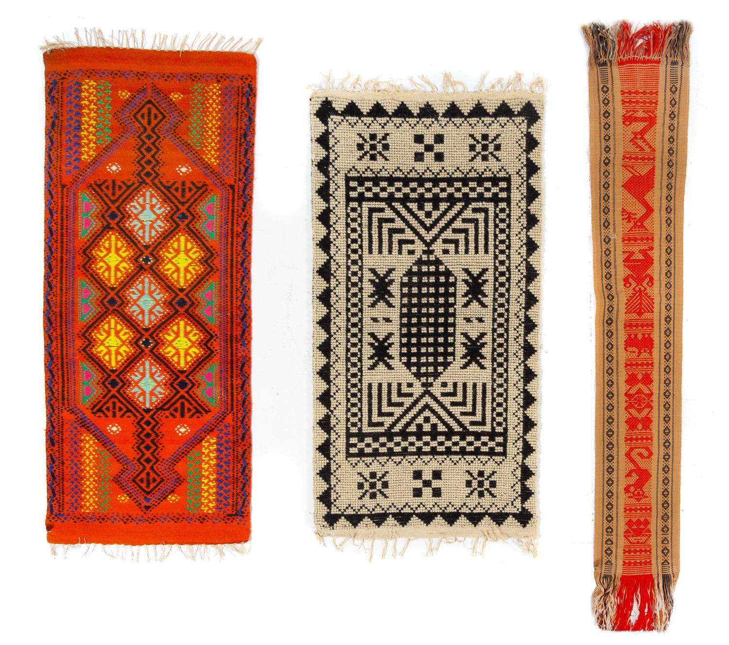 Mexican Mid-20th Century three hand woven textiles Largest…