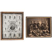 [EARLY PHOTOGRAPHY] -- [SPORTS]. A group of 6 items, incl. photographs.