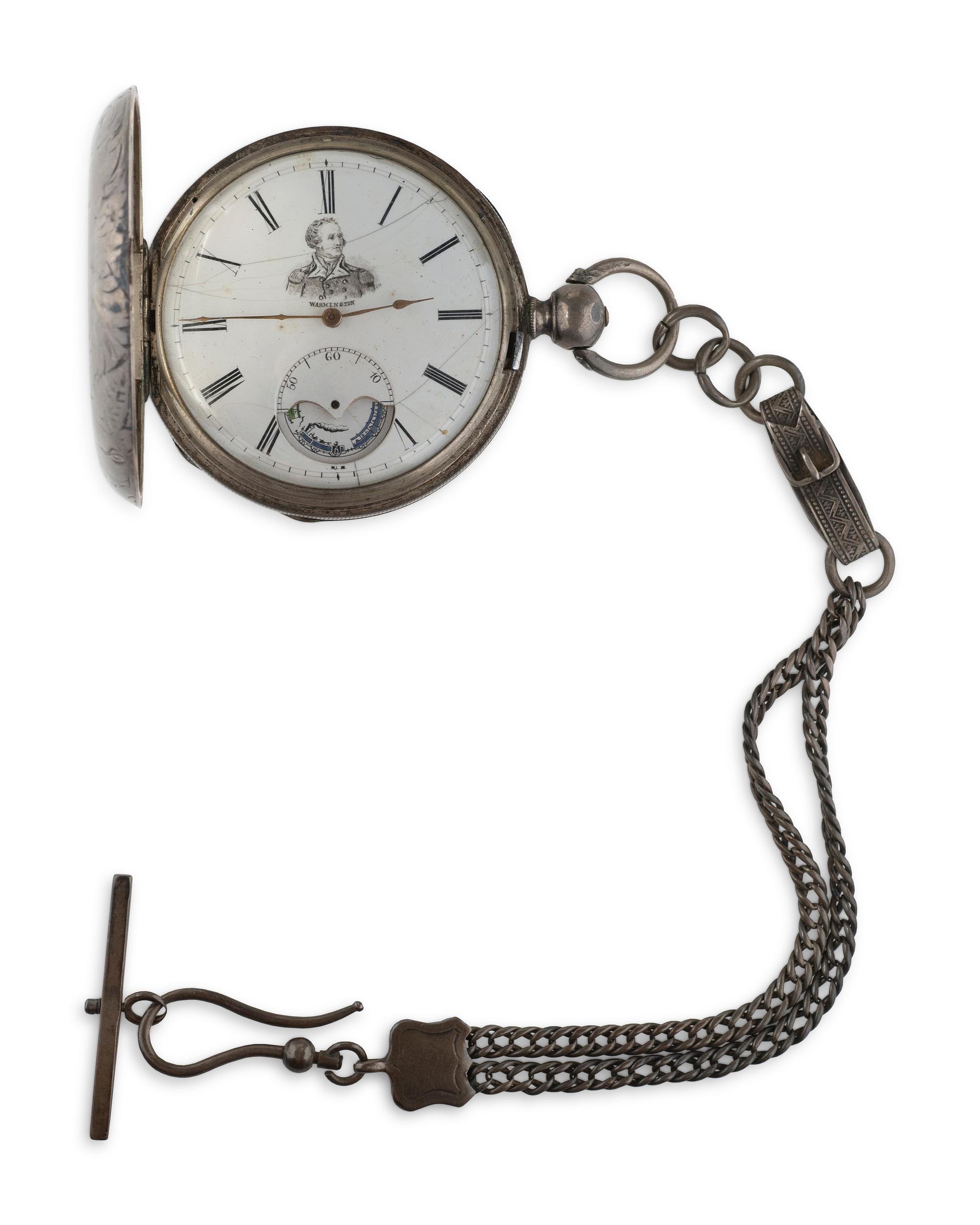 Private John R. Hallam, Company H., 2nd Ohio Volunteer Infantry Regiment. Pocket watch and letter.