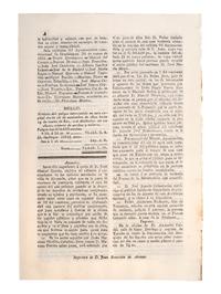 [MEXICAN WAR OF INDEPENDENCE]. Noticioso General. No. 52. Mexico, 30 April 1821.