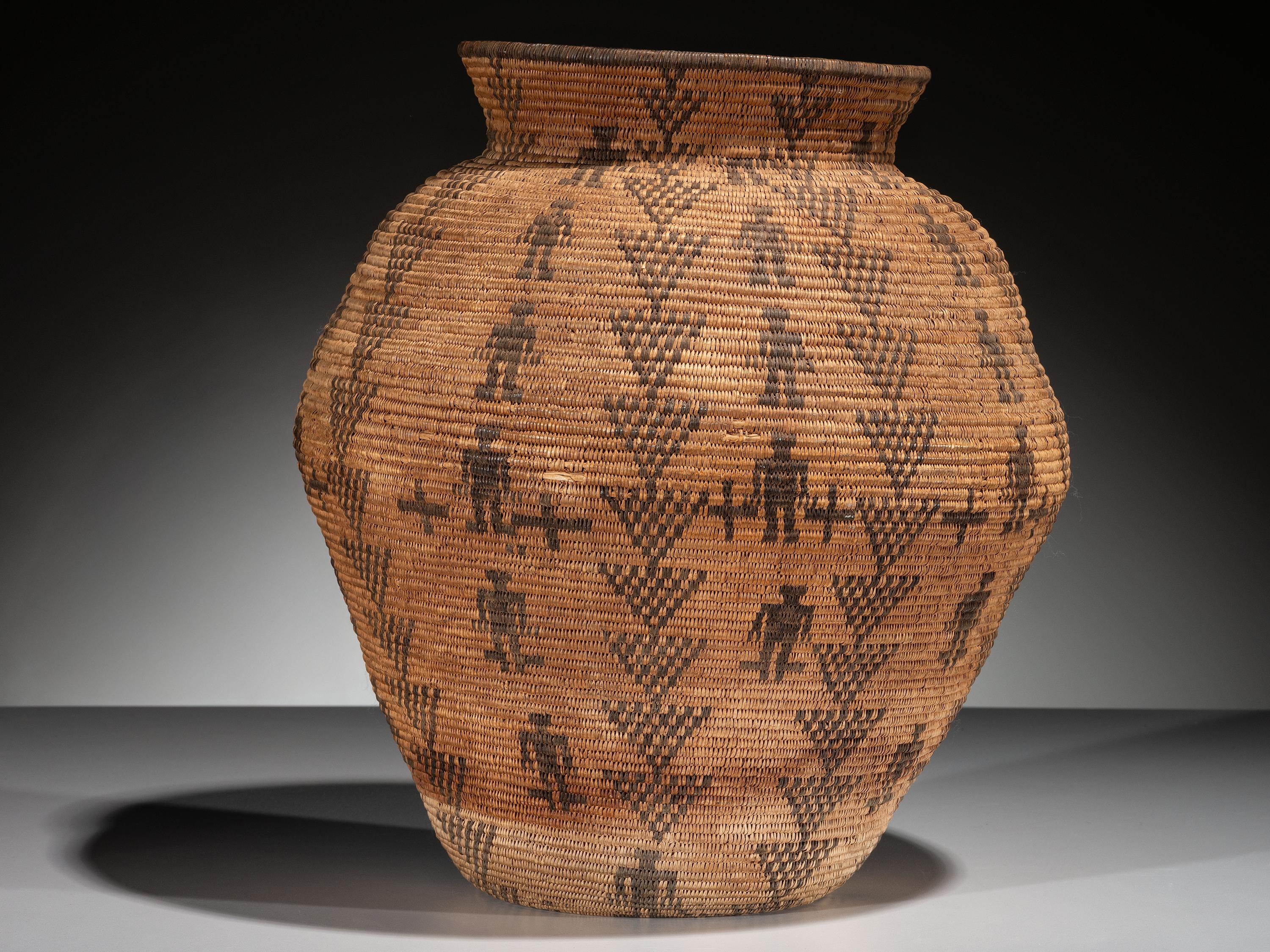 Apache Figural Basketry Olla