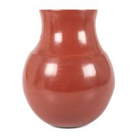 Polished Redware Pottery Jar, with Two Incised Bear Paws