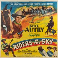 A Film Poster for Riders in the Sky Starring Gene Autry