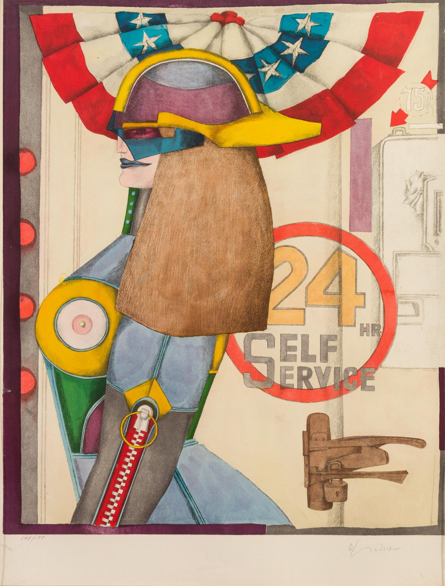 Richard Lindner, (American/German, 1901-1978), Fun City, 1971 (portfolio of fourteen together with original plexiglass portfolio box, j