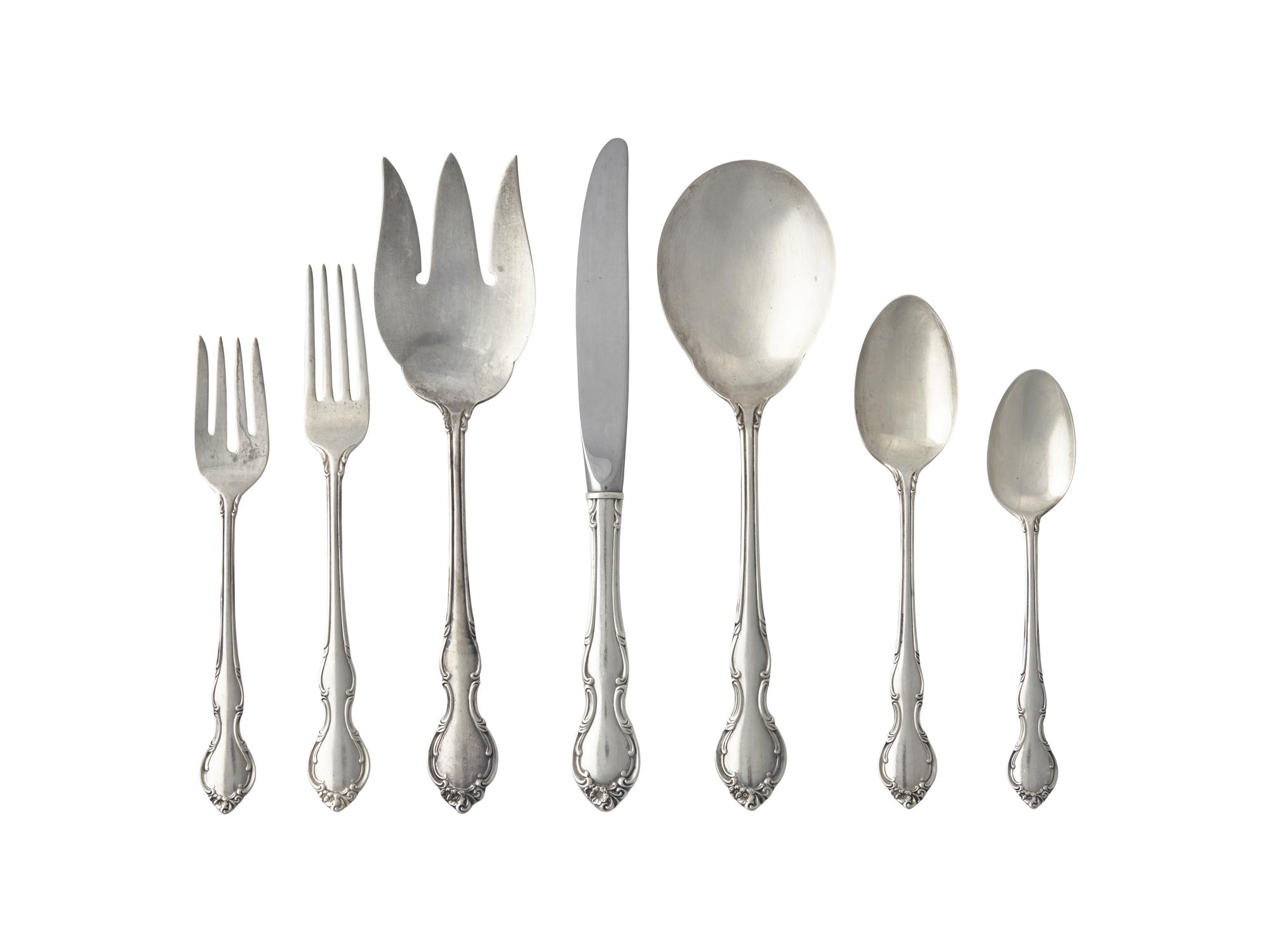 An American Silver Flatware Service