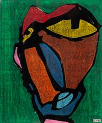 Untitled (Heads) (two works)