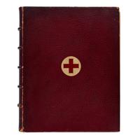 [The Red Cross]. An exceptional album of autographs, letters, and original artwork assembled to benefit the British Red Cross during WWI. [N.p.: N.p.], 1917.