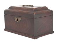 A George III Brass Mounted Mahogany Tea Caddy