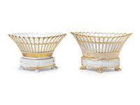 A Pair of Paris Porcelain Baskets