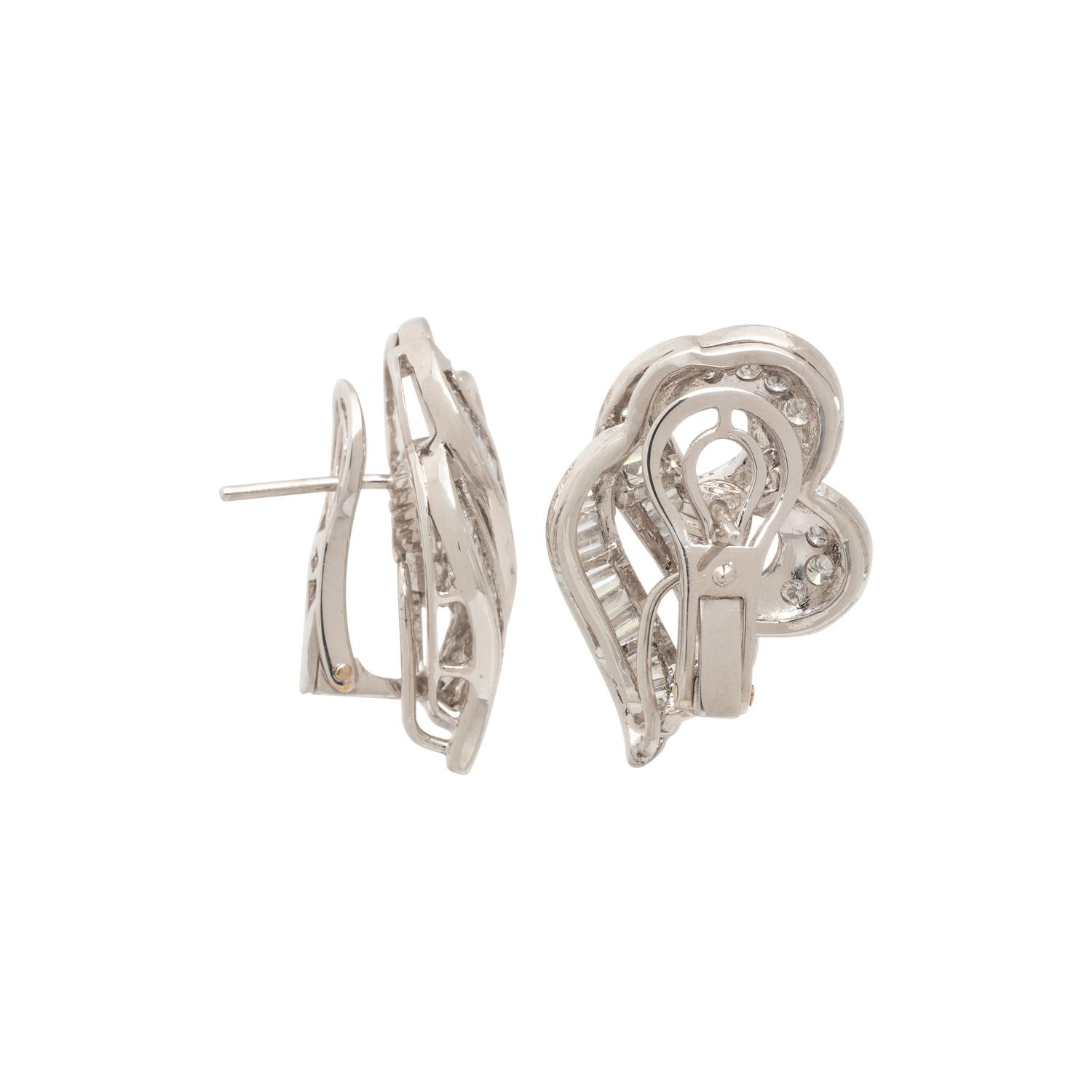 CULTURED PEARL, DIAMOND, AND PLATINUM EARRINGS