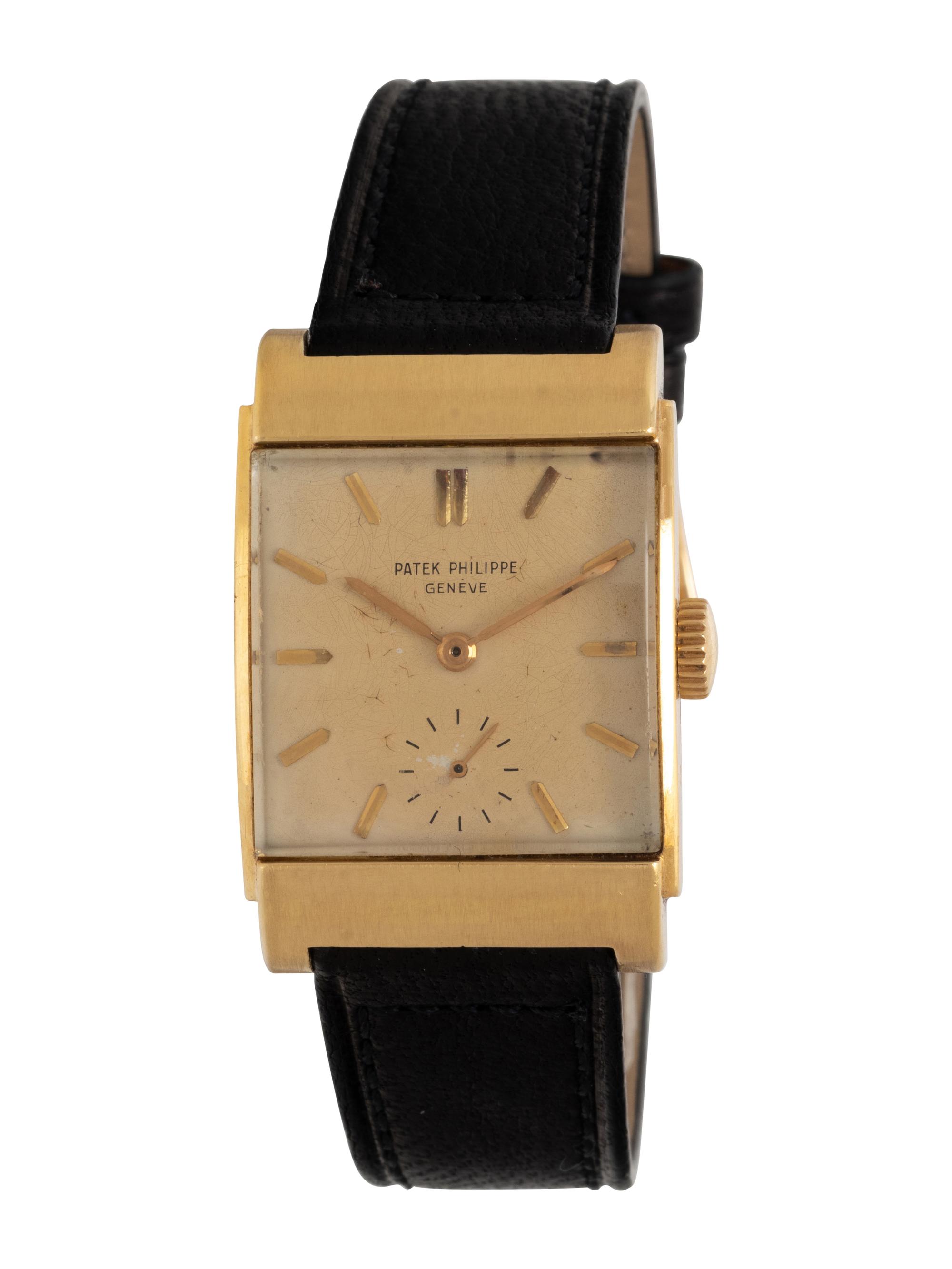 PATEK PHILIPPE, REF. 2479 18K YELLOW GOLD 'CURVED DOME RECTANGULAR' WATCH, WITH EXTRACT FROM THE ARCHIVES