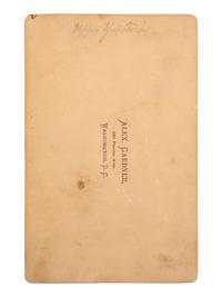 [NATIVE AMERICANS]. GARDNER, Alexander (1821-1882), photographer. Cabinet card of Big Razor, Upper Yanktonai. Washington, DC, ca 1872.
