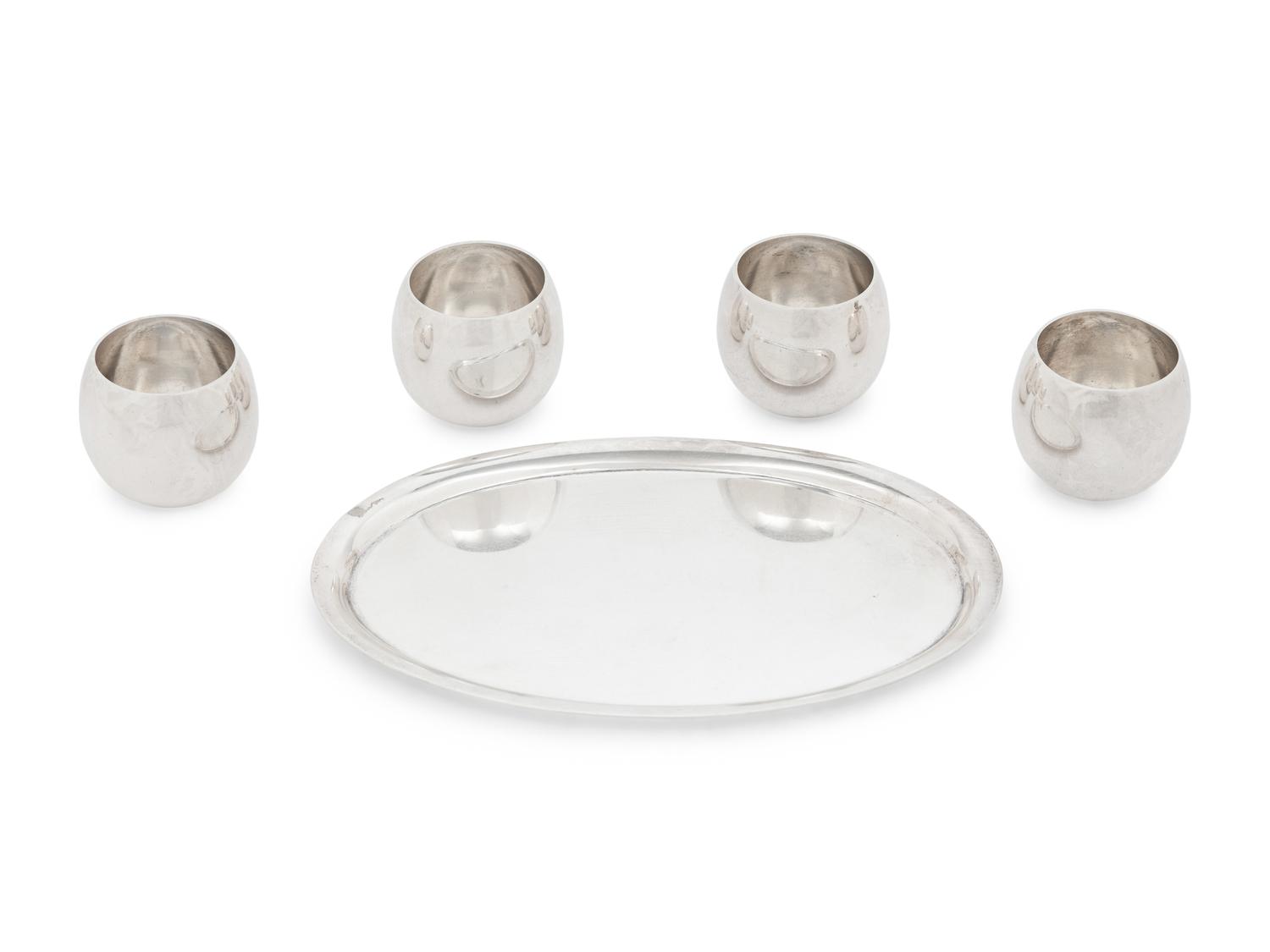 A Group of Tiffany and Co. and Asprey Silver Articles