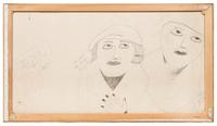 Lee Godie, (American, 1908-1994), Figures, 1985