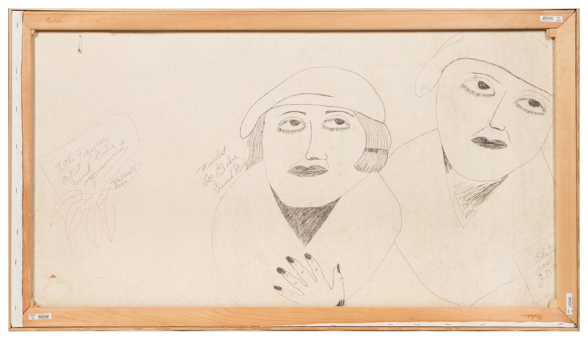 Lee Godie, (American, 1908-1994), Figures, 1985