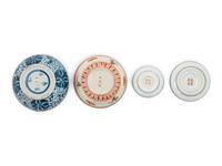 Three Chinese and One Japanese Porcelain Seal Paste Boxes