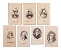 [CIVIL WAR]. 19 lithographed CDVs of Civil War generals and political personalities.