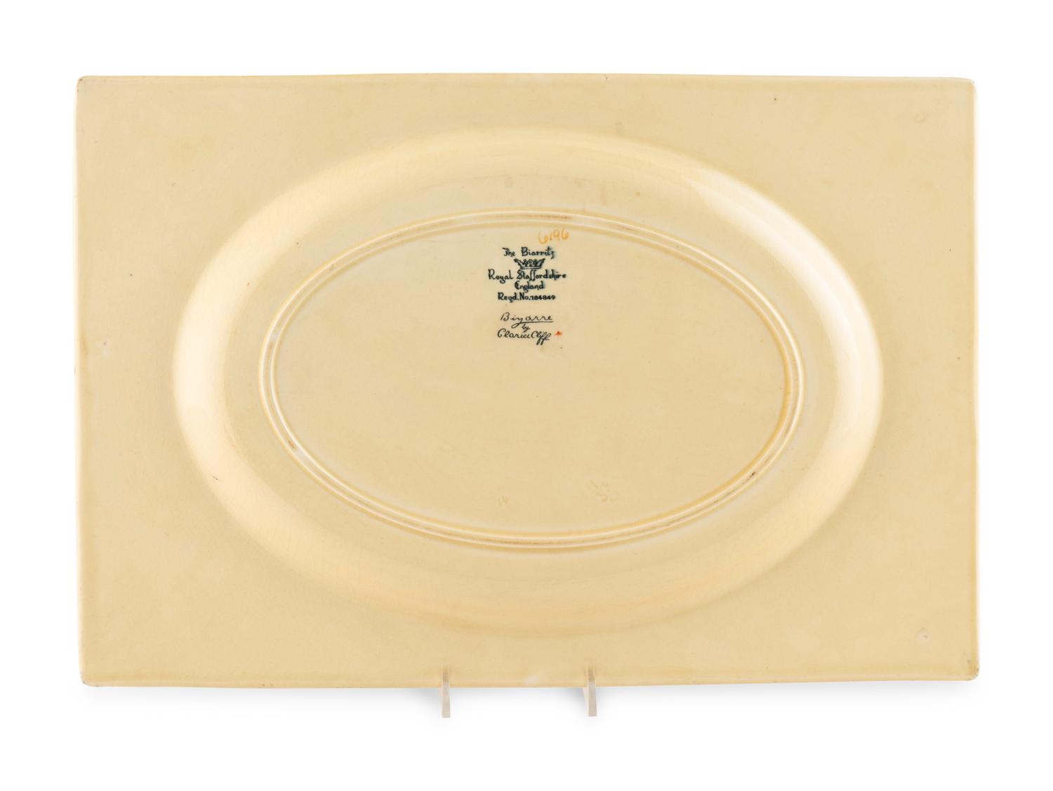 A Clarice Cliff Royal Staffordshire Glazed Earthenware Tray