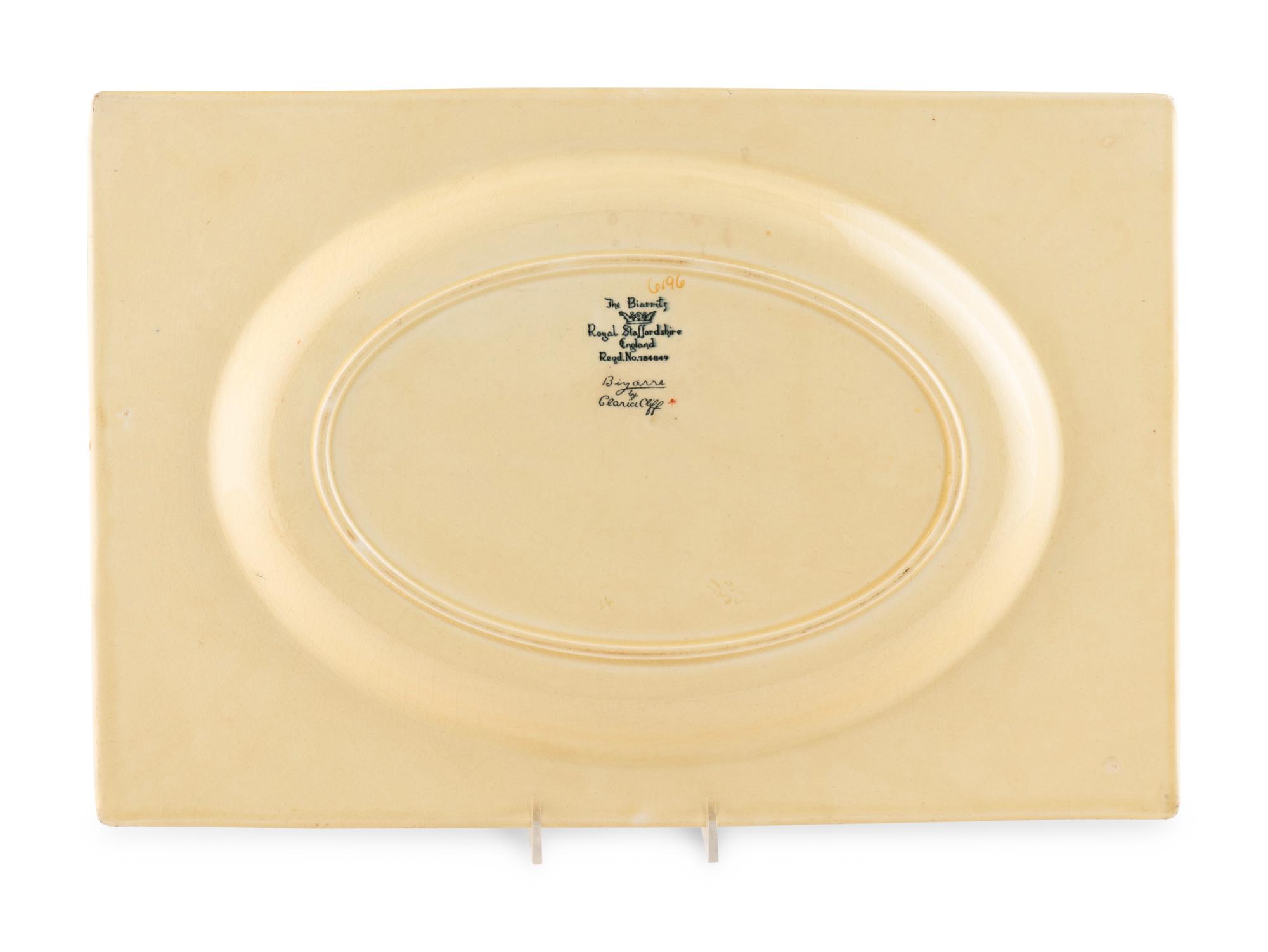 A Clarice Cliff Royal Staffordshire Glazed Earthenware Tray
