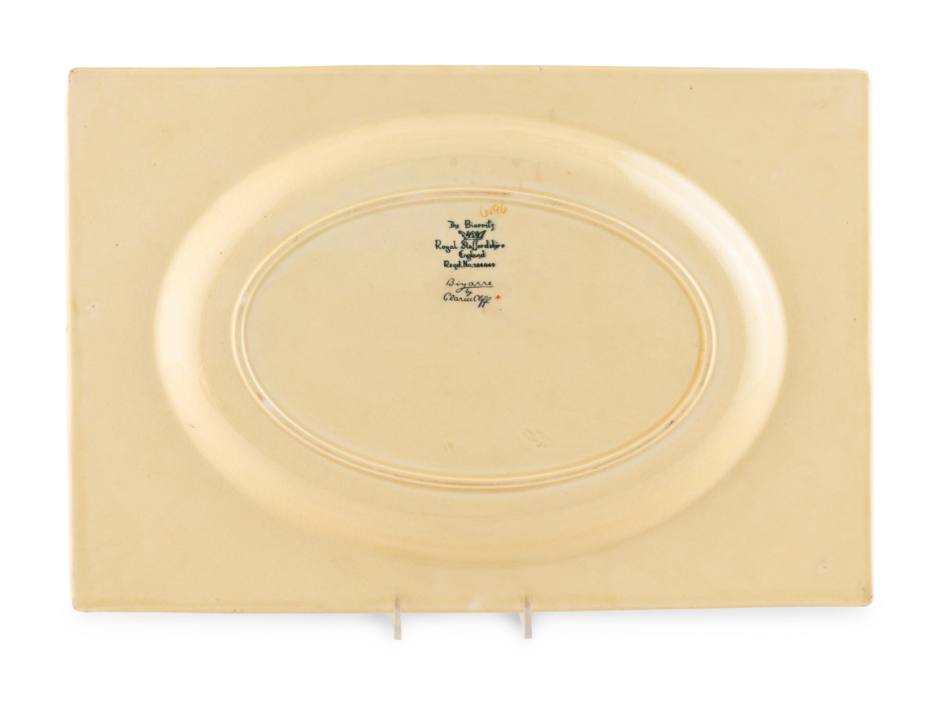 A Clarice Cliff Royal Staffordshire Glazed Earthenware Tray