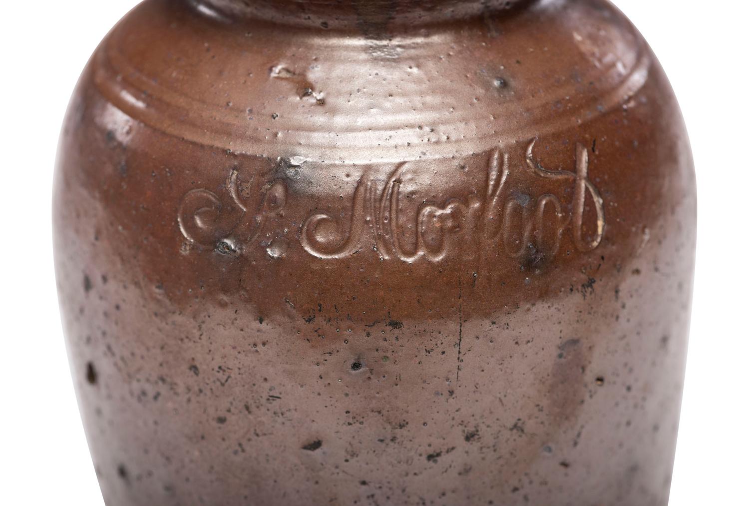 Two Stoneware Canning or Preserves Jars