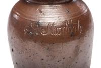 Two Stoneware Canning or Preserves Jars
