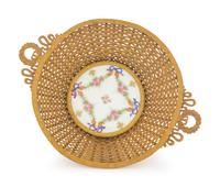 A Sevres Porcelain Mounted Gilt Metal Bowl