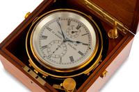 An English Two-Day Brass and Mahogany Cased Ship's Chronometer