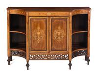 An Edwardian Marquetry Console Cabinet