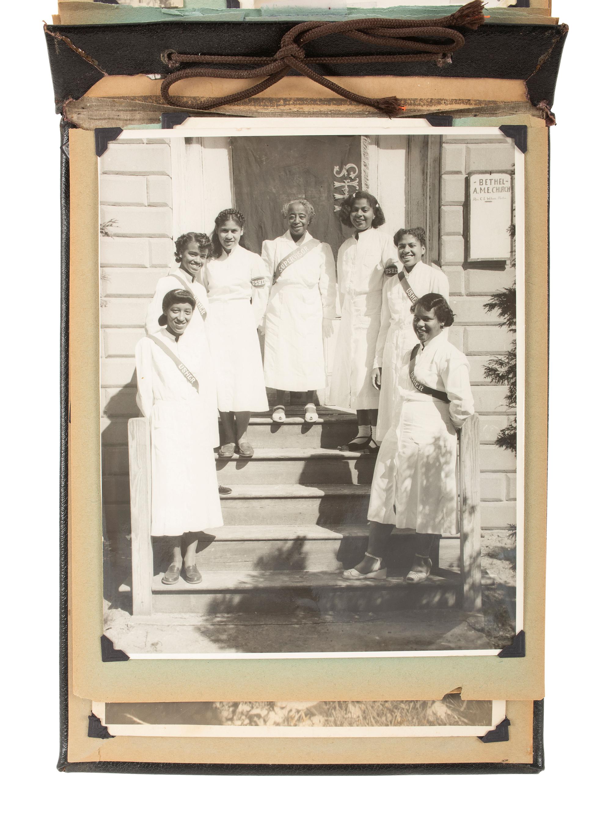 [EARLY PHOTOGRAPHY]. Album recording the early life of Juanita Thompson, an African American woman who grew up in Jamaica, NY, incl. images of her integrated neighborhood and summer camp. Ca 1920s-1950s.