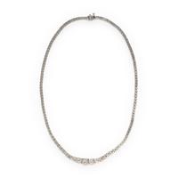 Diamond and White Gold Rivière Necklace